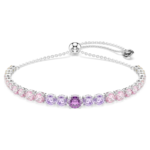 Matrix bracelet Gradient of round cuts, Multicoloured, Rhodium plated - Image 8