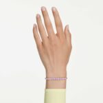 Matrix bracelet Gradient of round cuts, Multicoloured, Rhodium plated - Image 2