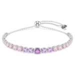 Matrix bracelet Gradient of round cuts, Multicoloured, Rhodium plated