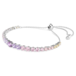 Matrix bracelet Gradient of round cuts, Multicoloured, Rhodium plated - Image 3