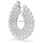 Matrix brooch Round cut, White, Rhodium plated - Image 3