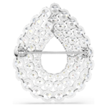 Matrix brooch Round cut, White, Rhodium plated - Image 5