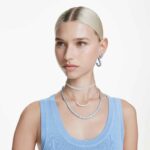 Matrix choker Round cut, White, Rhodium plated - Image 6