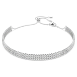 Matrix choker Round cut, White, Rhodium plated - Image 7