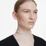 Matrix choker Round cut, White, Rhodium plated - Image 2