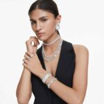 Matrix choker Round cut, White, Rhodium plated - Image 6