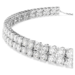 Matrix choker Round cut, White, Rhodium plated - Image 3