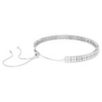 Matrix choker Round cut, White, Rhodium plated - Image 5