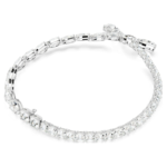 Matrix necklace Mixed cuts, White, Rhodium plated - Image 5