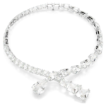 Matrix necklace Mixed cuts, White, Rhodium plated - Image 6