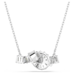 Matrix pendant Baguette cut, Knot, White, Rhodium plated - Image 6
