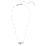 Matrix pendant Baguette cut, Knot, White, Rhodium plated - Image 3