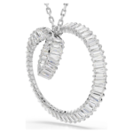 Matrix pendant Baguette cut, White, Rhodium plated - Image 4