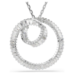 Matrix pendant Baguette cut, White, Rhodium plated - Image 7