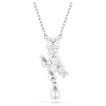 Matrix pendant Mixed cuts, White, Rhodium plated - Image 5