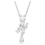 Matrix pendant Mixed cuts, White, Rhodium plated - Image 6