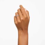 Matrix ring Round cut, Blue, Rhodium plated - Image 2