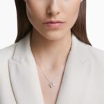 Mesmera pendant Mixed cuts, Cluster, White, Rhodium plated - Image 2