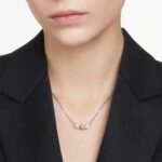 Mesmera pendant Mixed cuts, Pink, Rhodium plated - Image 2