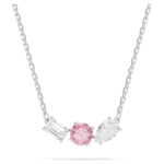Mesmera pendant Mixed cuts, Pink, Rhodium plated - Image 6