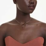 Mesmera pendant Mixed cuts, Red, 18K gold finish - Image 2