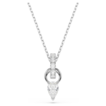 Mesmera set Pear cut, Round cut, White, Rhodium plated - Image 6