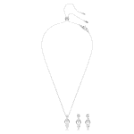 Mesmera set Pear cut, Round cut, White, Rhodium plated - Image 3