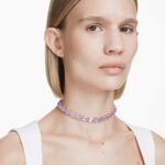 Millenia choker Octagon cut, Purple, 18K gold finish - Image 2