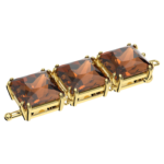 Millenia extender Square cut, Brown, 18K gold finish - Image 3
