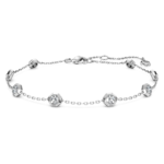 Octagon bracelet Lab-grown diamonds 0.8 ct tw, Round shape, Sterling silver