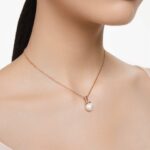 Originally pendant Crystal pearl, White, 18K rose gold finish - Image 2