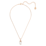 Originally pendant Crystal pearl, White, 18K rose gold finish - Image 3