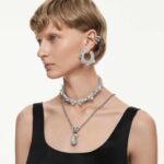 Sublima pendant Mixed cuts, White, Ruthenium plated - Image 7