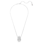 Sublima pendant Round cut, White, Rhodium plated - Image 3