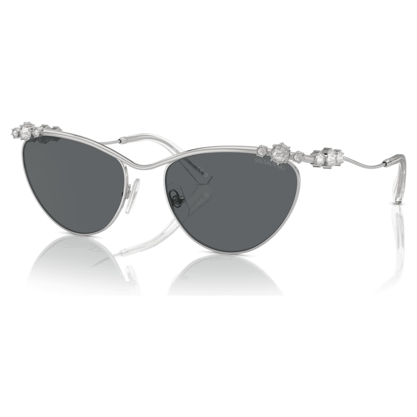 Sunglasses Oval shape, SK7017, Silver Tone