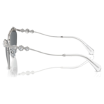 Sunglasses Oval shape, SK7017, Silver Tone - Image 4