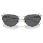 Sunglasses Oval shape, SK7017, Silver Tone - Image 5