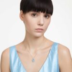 Swan pendant Swan, Medium, Blue, Rhodium plated - Image 2
