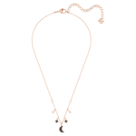 Symbolica necklace Moon and star, Black, 18K rose gold finish - Image 3