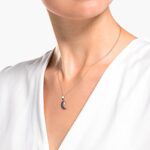 Symbolica pendant Moon and star, Multicoloured, 18K rose gold finish - Image 2