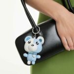 Teddy bag charm Bear, Blue, Rhodium plated - Image 2
