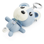 Teddy bag charm Bear, Blue, Rhodium plated - Image 3