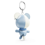 Teddy bag charm Bear, Blue, Rhodium plated - Image 4