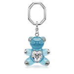 Teddy key ring Bear, Blue, Rhodium plated - Image 6