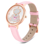 Teddy watch Swiss Made, Leather strap, Pink, Rose gold-tone finish - Image 3