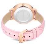 Teddy watch Swiss Made, Leather strap, Pink, Rose gold-tone finish - Image 4