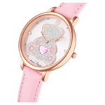 Teddy watch Swiss Made, Leather strap, Pink, Rose gold-tone finish - Image 5