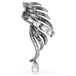 The Vienna Collection brooch Feather, White, Ruthenium plated - Image 5