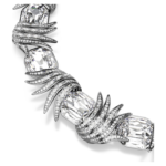 The Vienna Collection necklace Feather, White, Ruthenium plated - Image 3