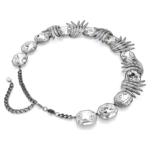 The Vienna Collection necklace Feather, White, Ruthenium plated - Image 5